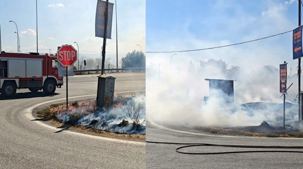 ΡΙΤΣΩΝΑ ΧΑΛΚΙΔΑΣ: Φωτιά στην αερογέφυρα το μεσημέρι του Σαββάτου