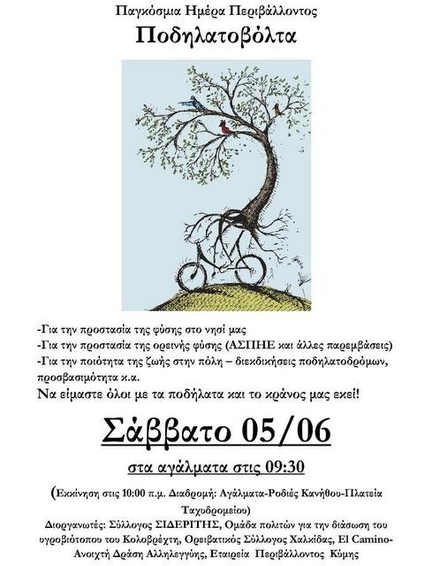 ΧΑΛΚΙΔΑ: Ποδηλατοπορεία και εκδήλωση για την προστασία της φύσης