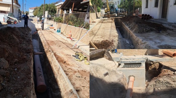 ΔΗΜΟΣ ΕΡΕΤΡΙΑΣ: Σκάβουν στην Αμάρυνθο για να περάσουν οι αγωγοί ομβρίων