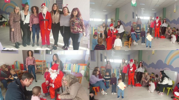 ΨΑΧΝΑ: Ο Αη Βασίλης εμφανίστηκε στο Βρεφικό Σταθμό και γέμισε χαρά τα παιδιά