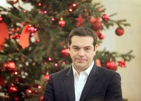 O Τσίπρας λέει τα κάλαντα