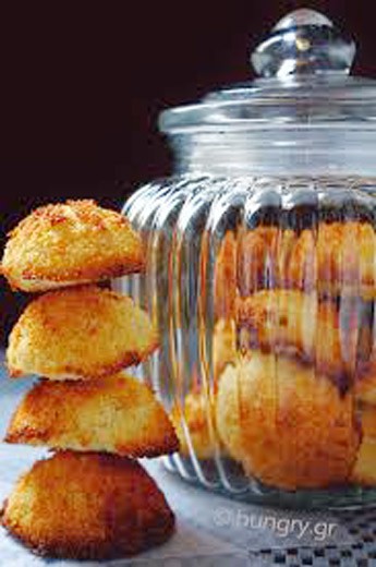 Μπισκότα καρύδας με 2 υλικά