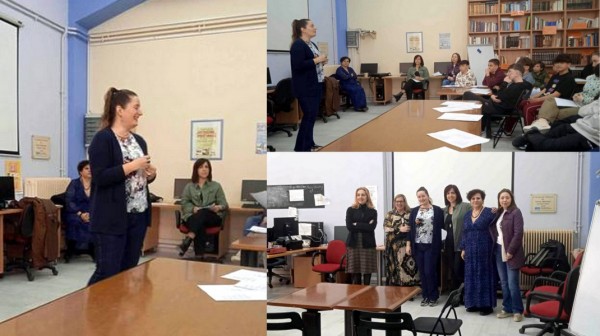 Η ποιήτρια Λένα Καλλέργη εντυπωσίασε μαθητές και καθηγητές στο 1ο Γυμνάσιο Χαλκίδας