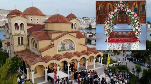 ΧΑΛΚΙΔΑ: Πανηγυρικός Εσπερινός και λιτανεία του Επιταφίου της Παναγίας στην Κάνηθο