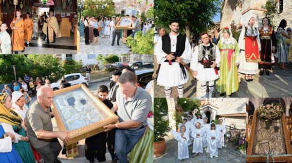 ΛΟΥΤΡΑ ΑΙΔΗΨΟΥ: Πανηγυρική Υποδοχή της θαυματουργής εικόνας της Παναγίας Ξενιάς