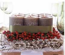 Χριστουγεννιάτικο decor με κεριά