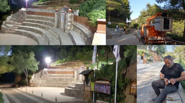 ΠΟΛΙΤΙΚΑ ΕΥΒΟΙΑΣ: Απέκτησε καλύτερο φωτισμό το θεατράκι της Ηρώς με την βοήθεια εθελοντών