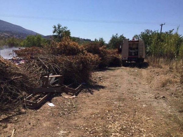 Νέα φωτιά σε σκουπίδια στον Σαρανταπόταμο