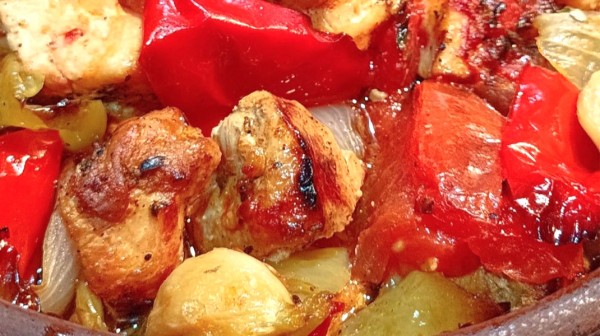 Γαλοπούλα με πιπεριές